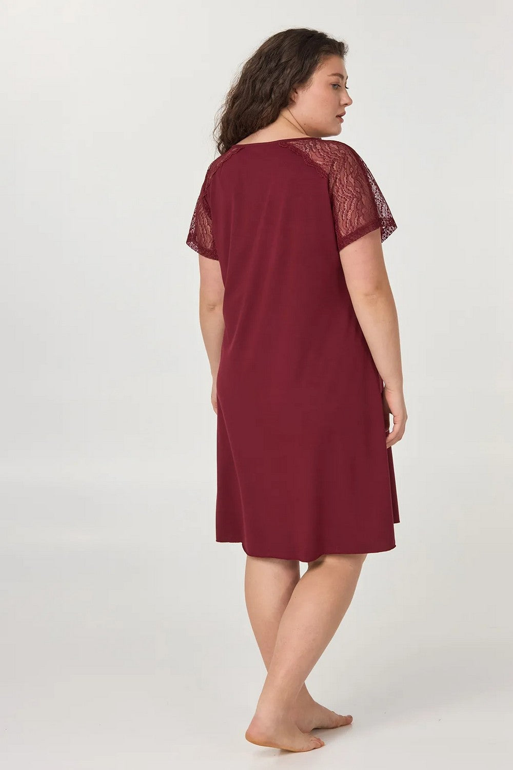 Нічна сорочка з модалу LDM 120/21/02 Meryl burgundy