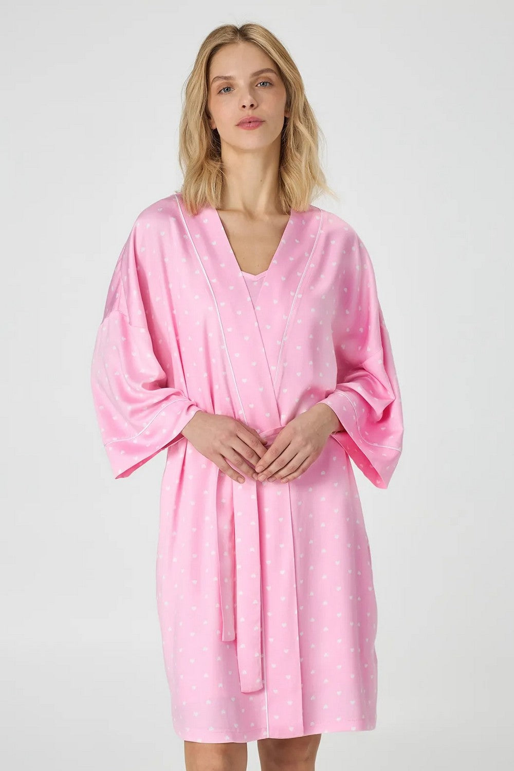 Халат с сердечками LGB 211/07/01 Pink Love pink