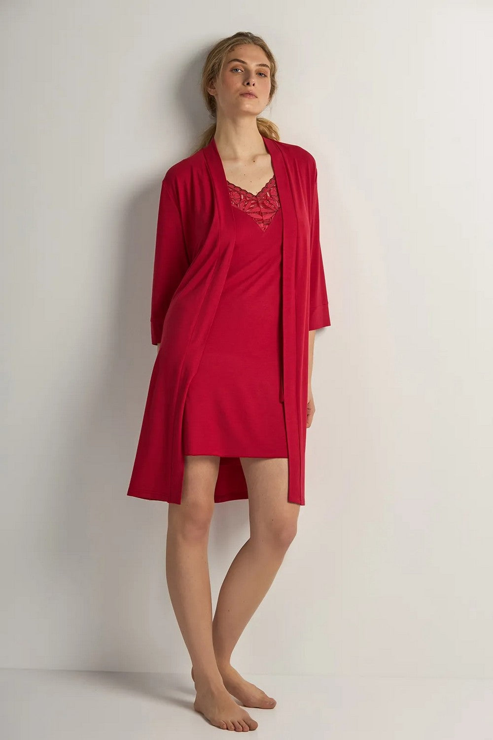 Халат из модала LGM 200/41/02 Margaret red