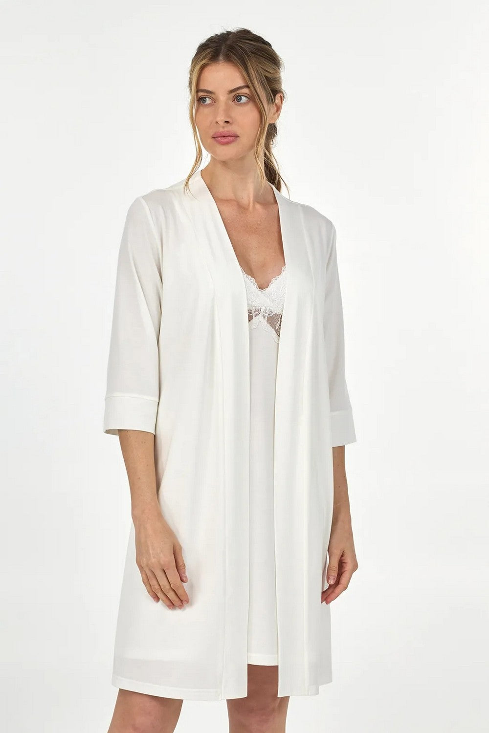 Халат из модала LGM 200/50/01 May White milk