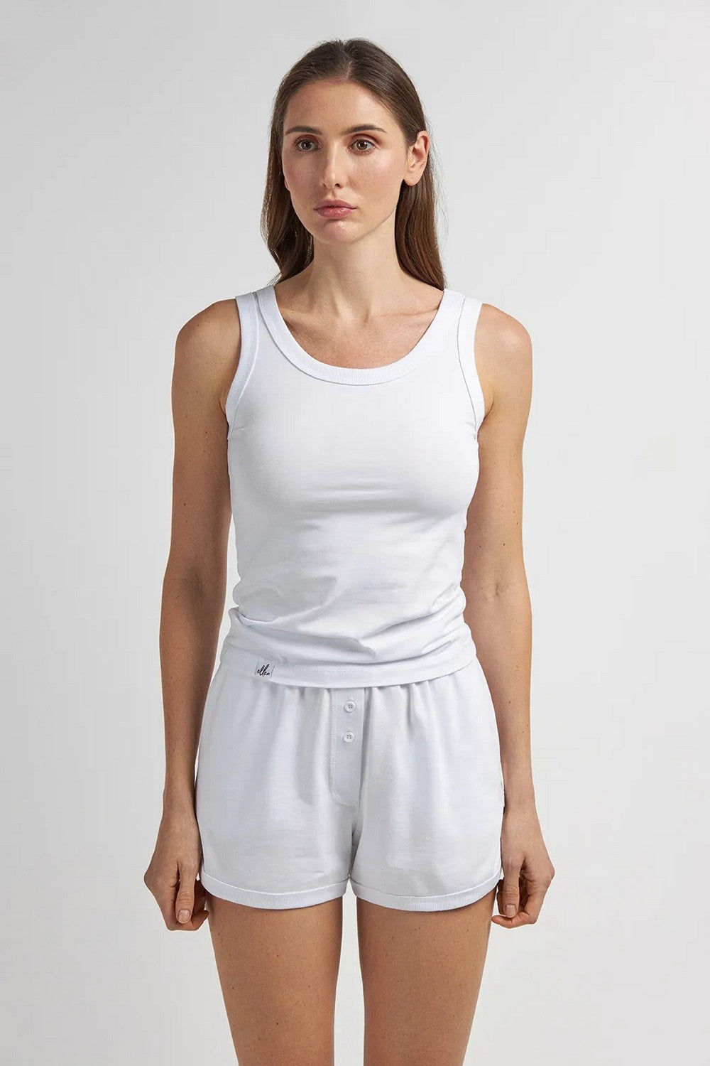 Піжамні шорти з бавовни LHK 70/19/01 Basic white