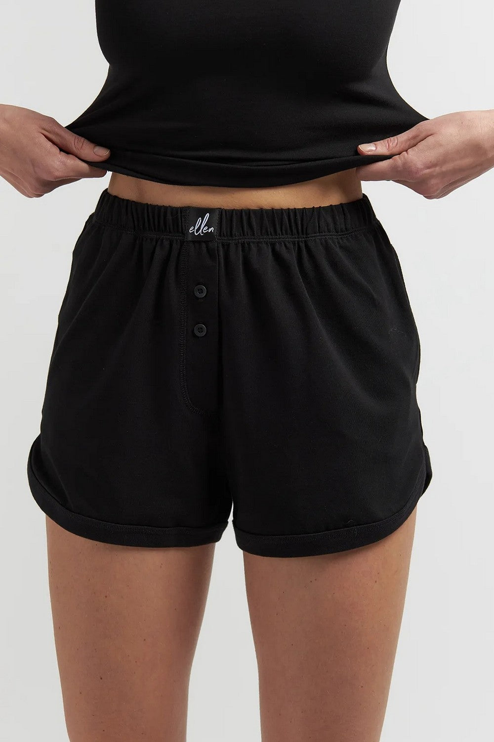 Пижамные шорты из хлопка LHK 70/19/02 Basic black