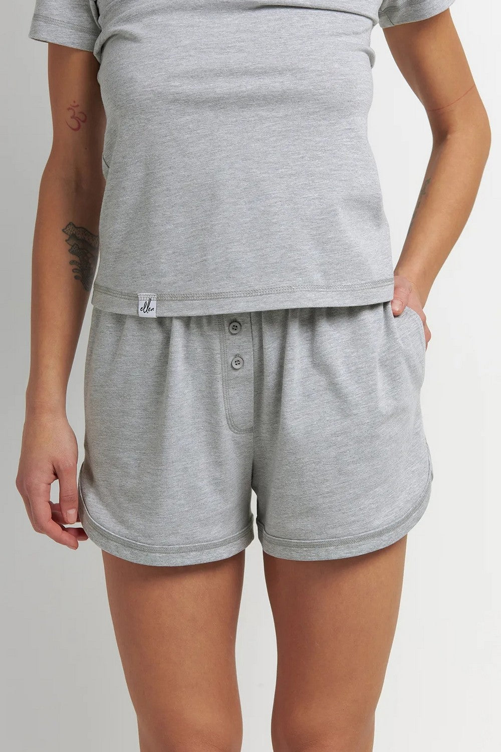 Пижамные шорты из хлопка LHK 70/19/06 Basic gray