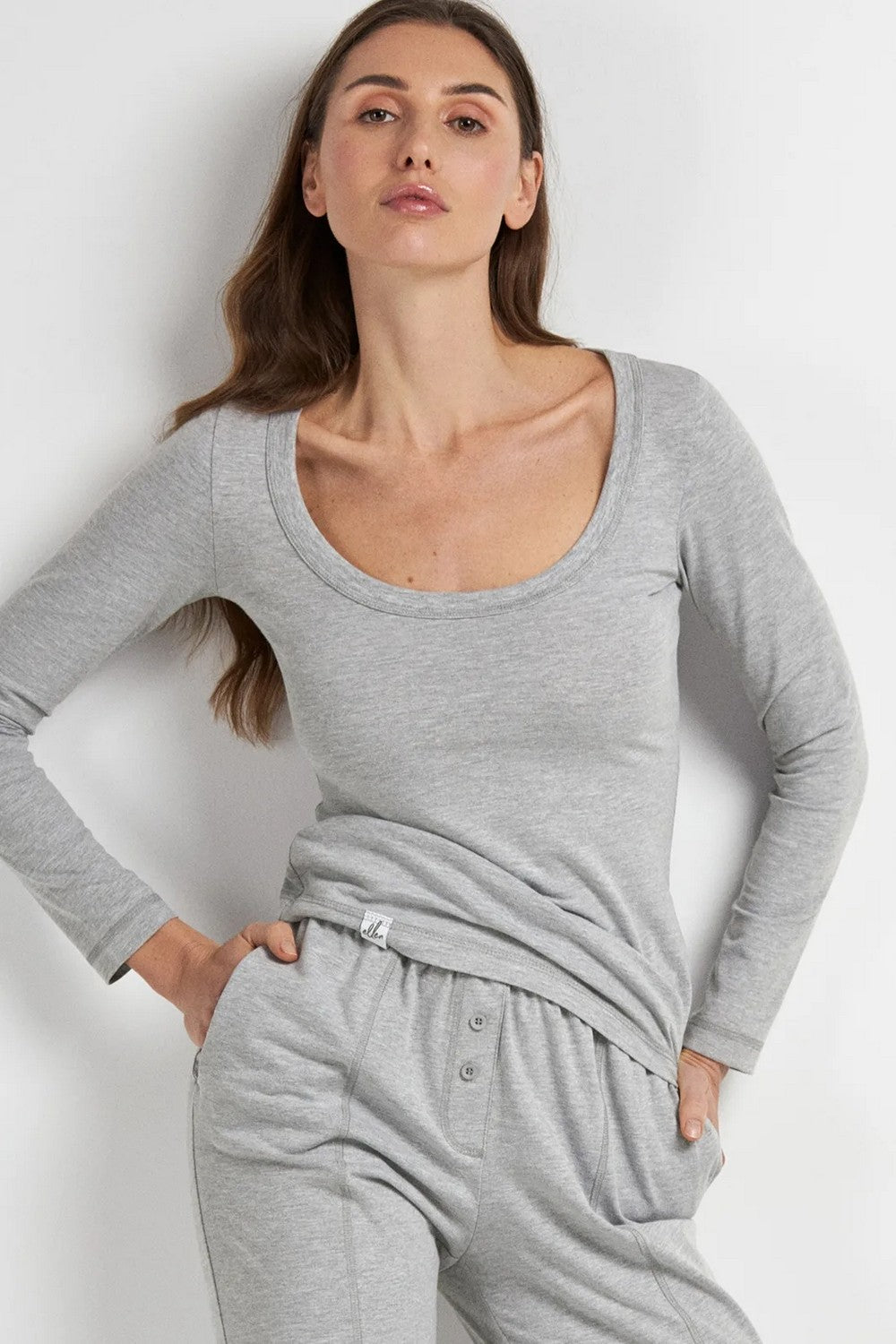 Кофта из хлопка LKK 02/03/06 Basic gray