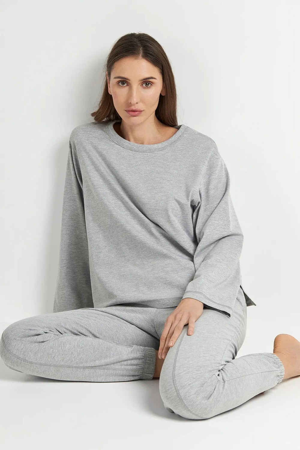 Кофта свободного кроя LKK 07/16/06 Basic gray