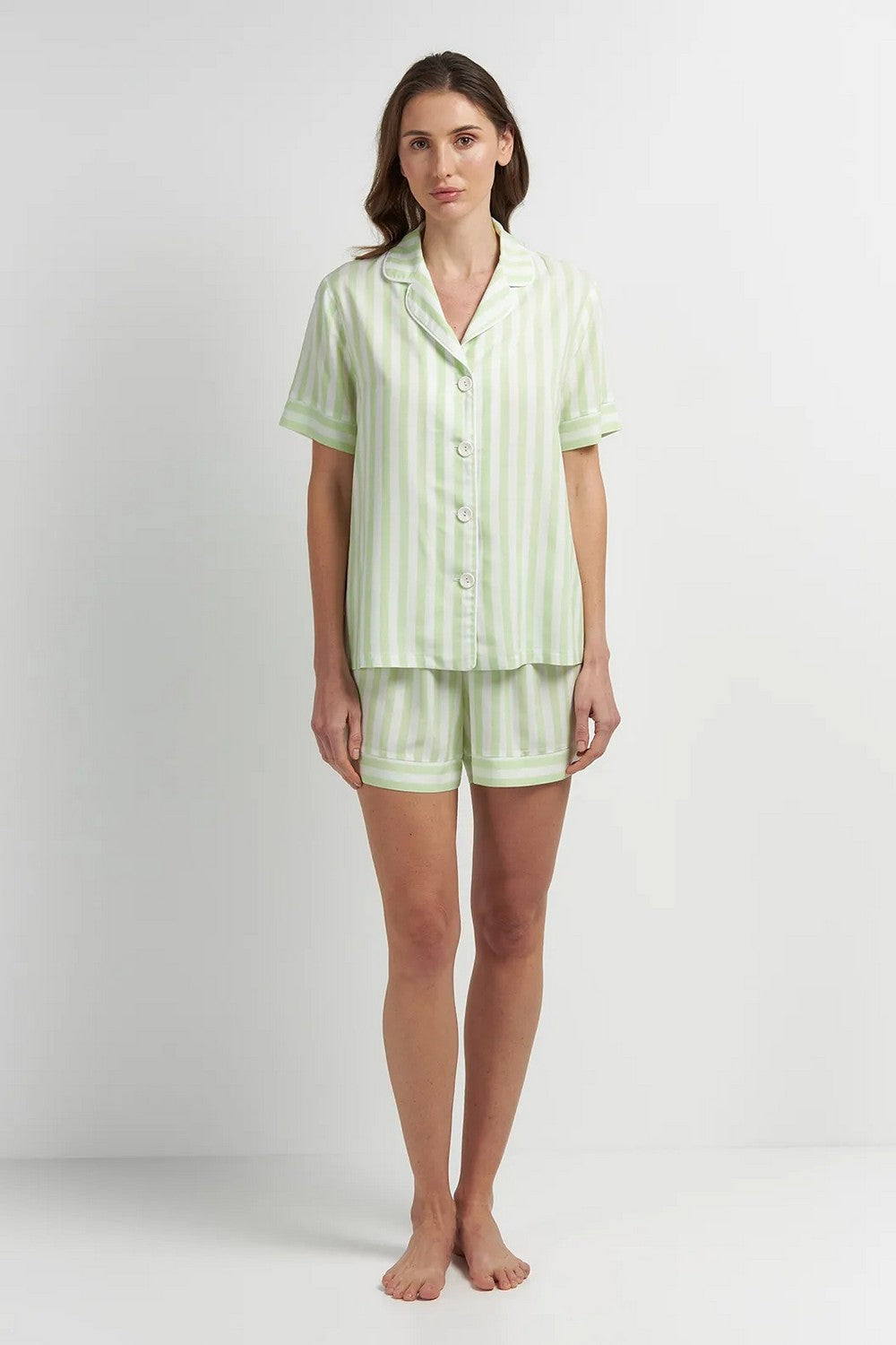 Піжама на ґудзиках LPB 5372/01/03 Lime Cream green