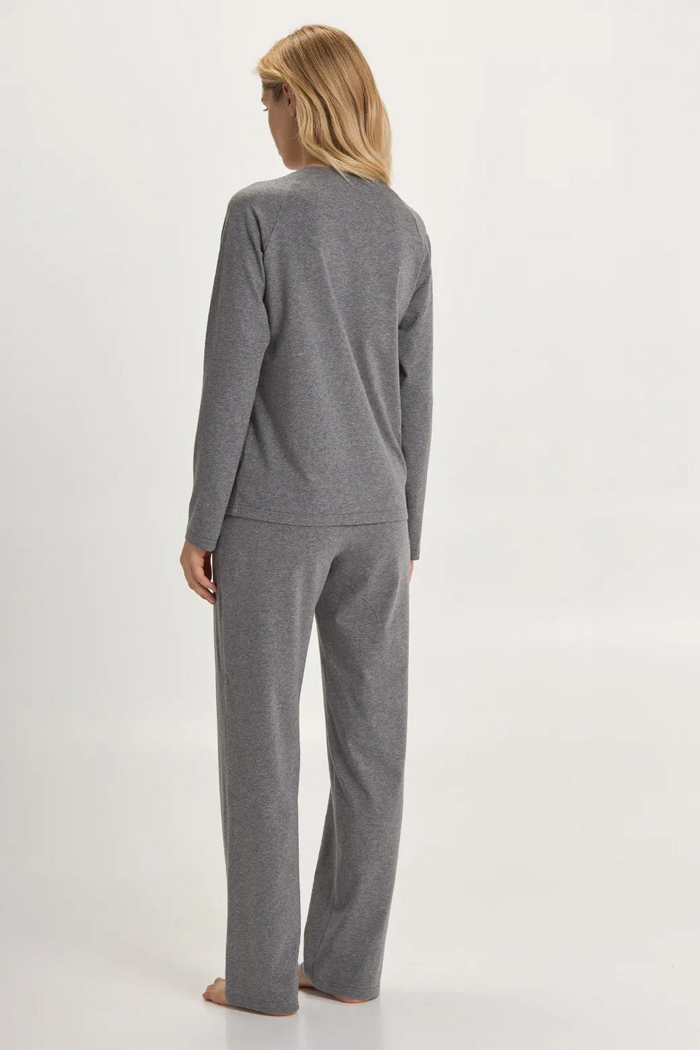 Бавовняна піжама зі штанами LPK 1180/02/01 Launge Luxe gray