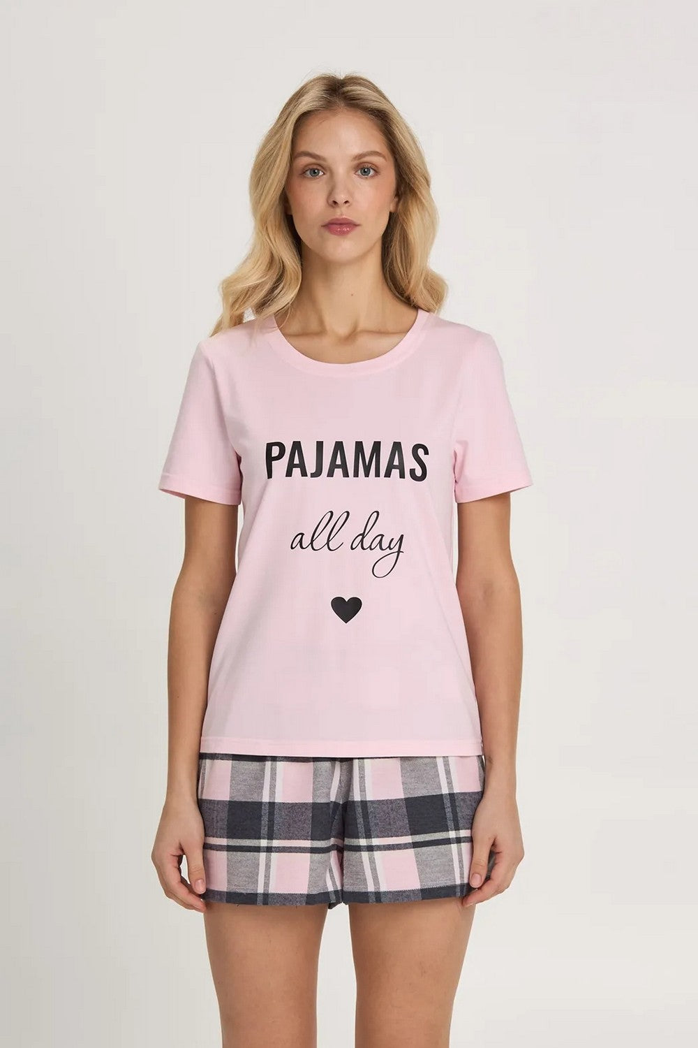 Хлопковая пижама с шортами LPK 2073/00/0 Pajamas rose