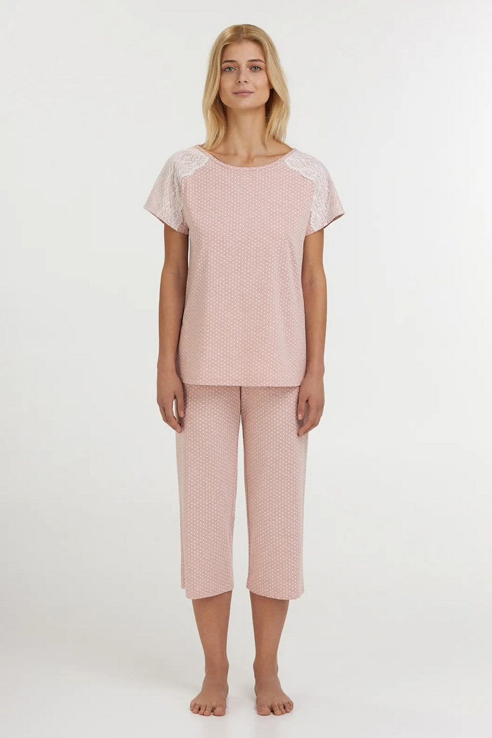 Пижама в горошек LPK 2890/10/01 Peachy Pearl
