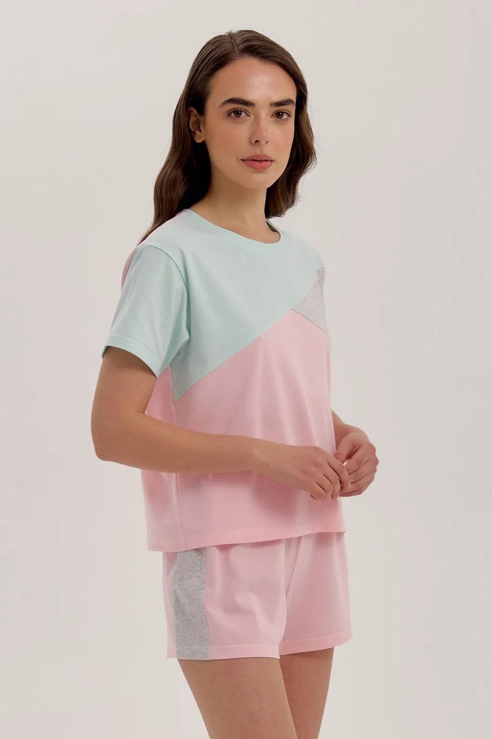 Хлопковая пижама с шортами LPK 2970/02/02 Soft Colors rose