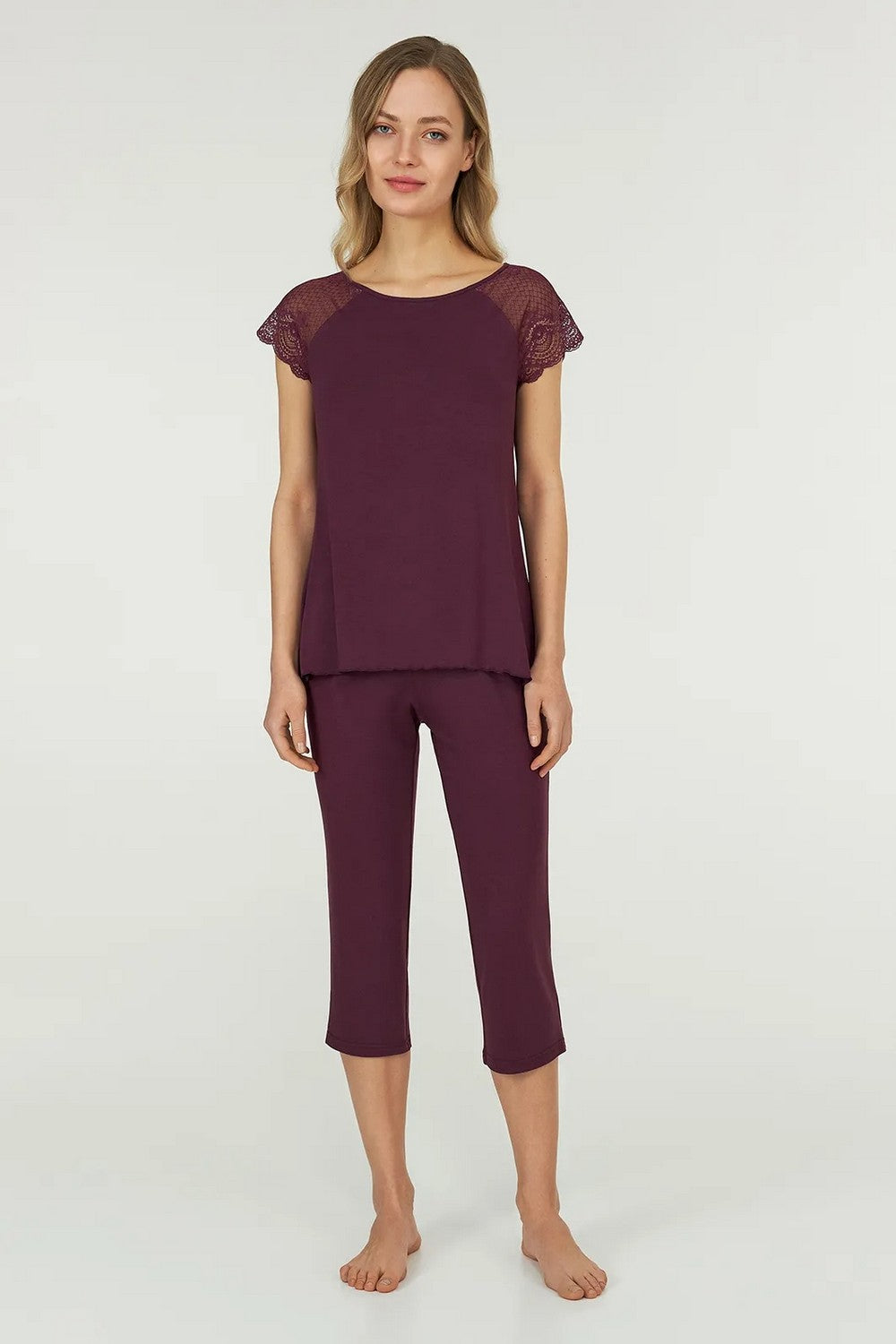 Пижама из модала LPM 2390/01/03 Cabernet burgundy