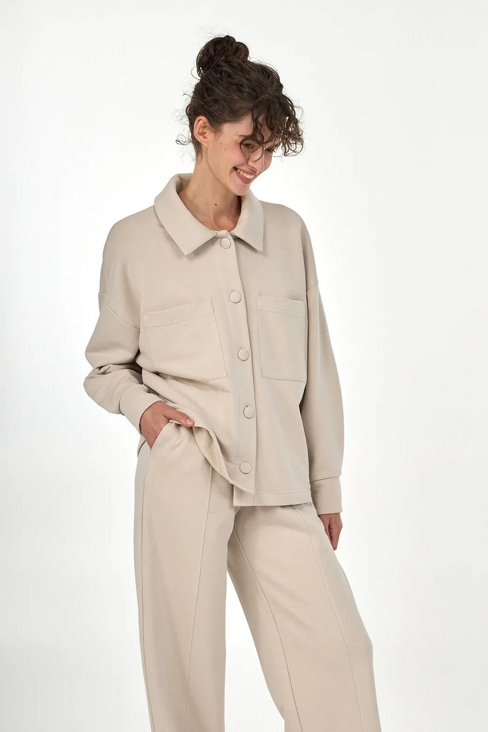 Хлопковый костюм на пуговицах LPT 5586/02/02 Paloma Beige