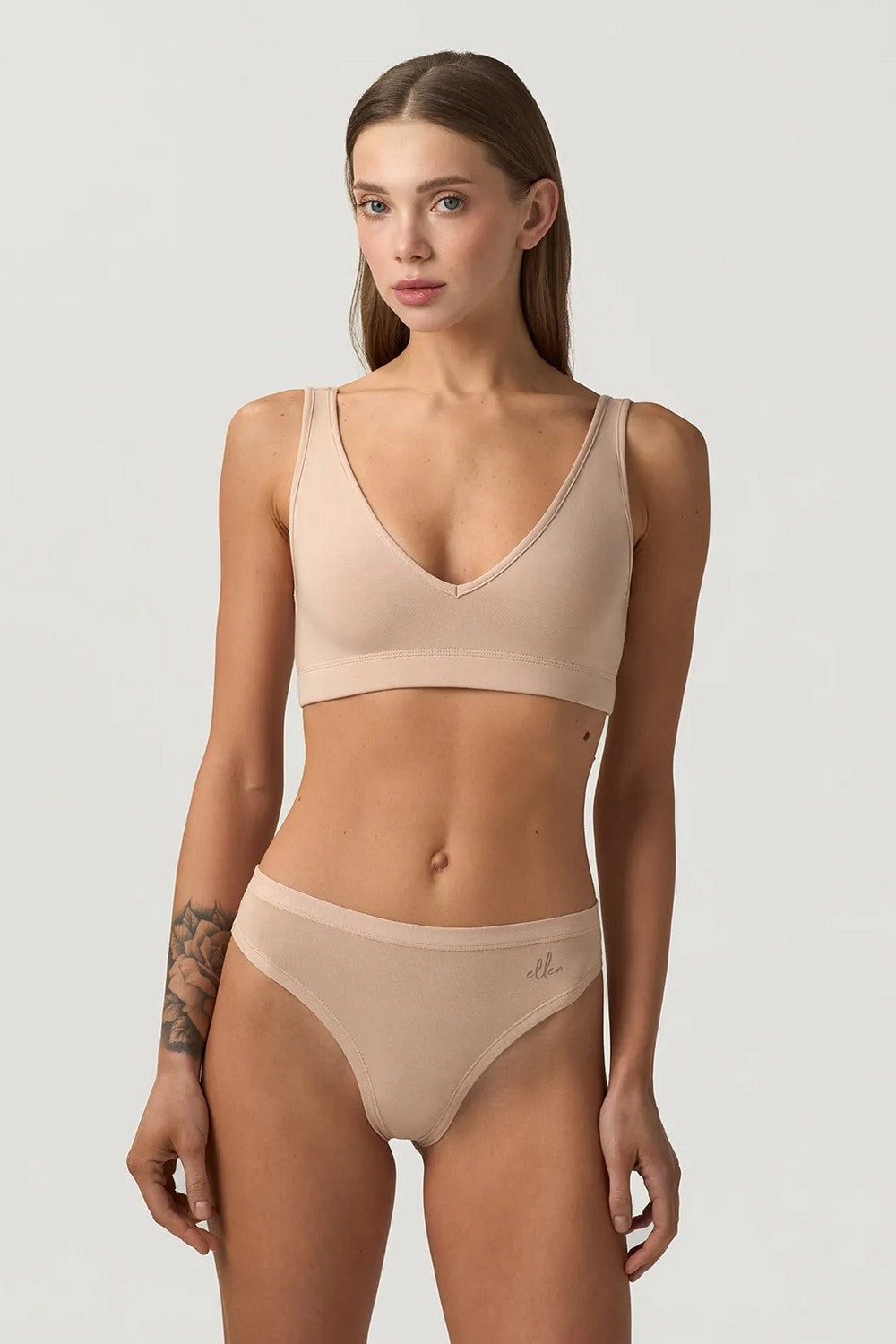 Трусики стринг с логотипом LSTM 309/01/03 Miss Comfort (2 шт.) beige