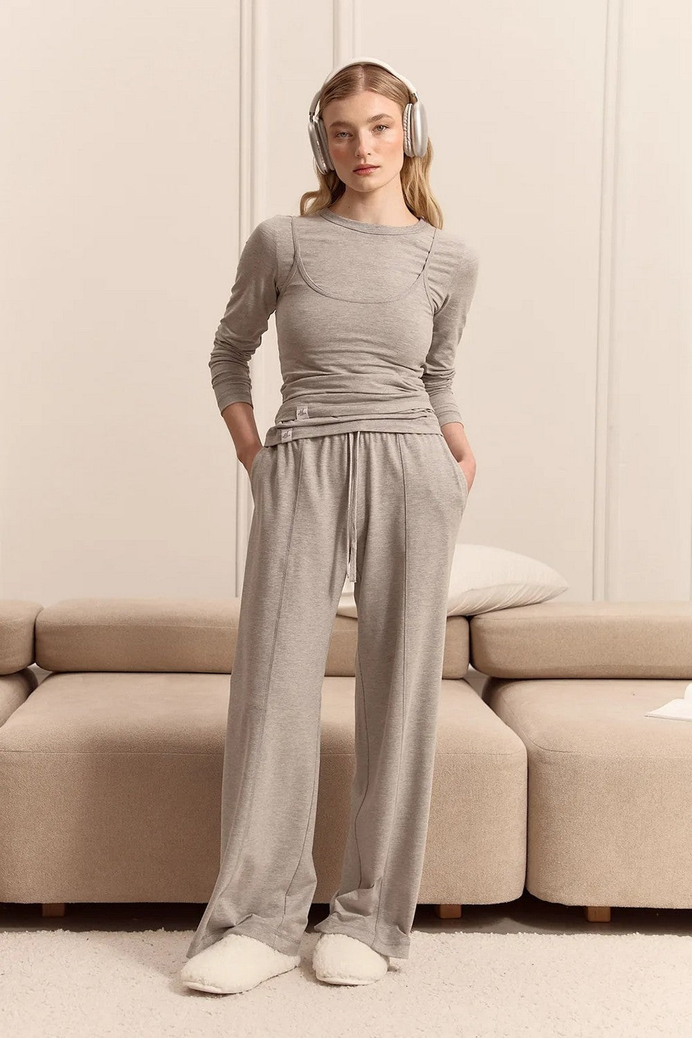 Брюки из хлопка LTK 80/23/06 Basic gray