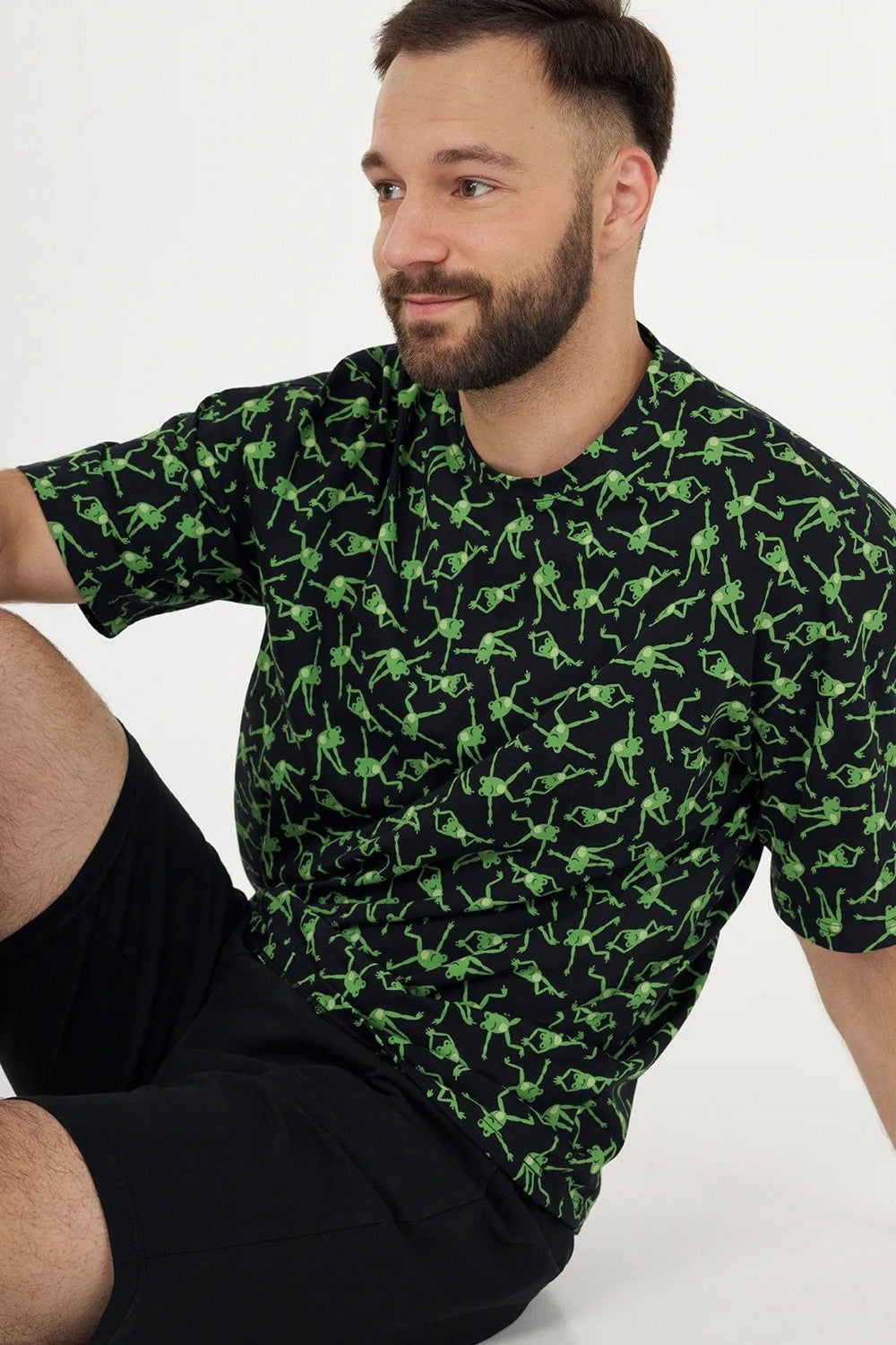 Мужская пижама с шортами MPK 2370/00/02 Happy Frog black