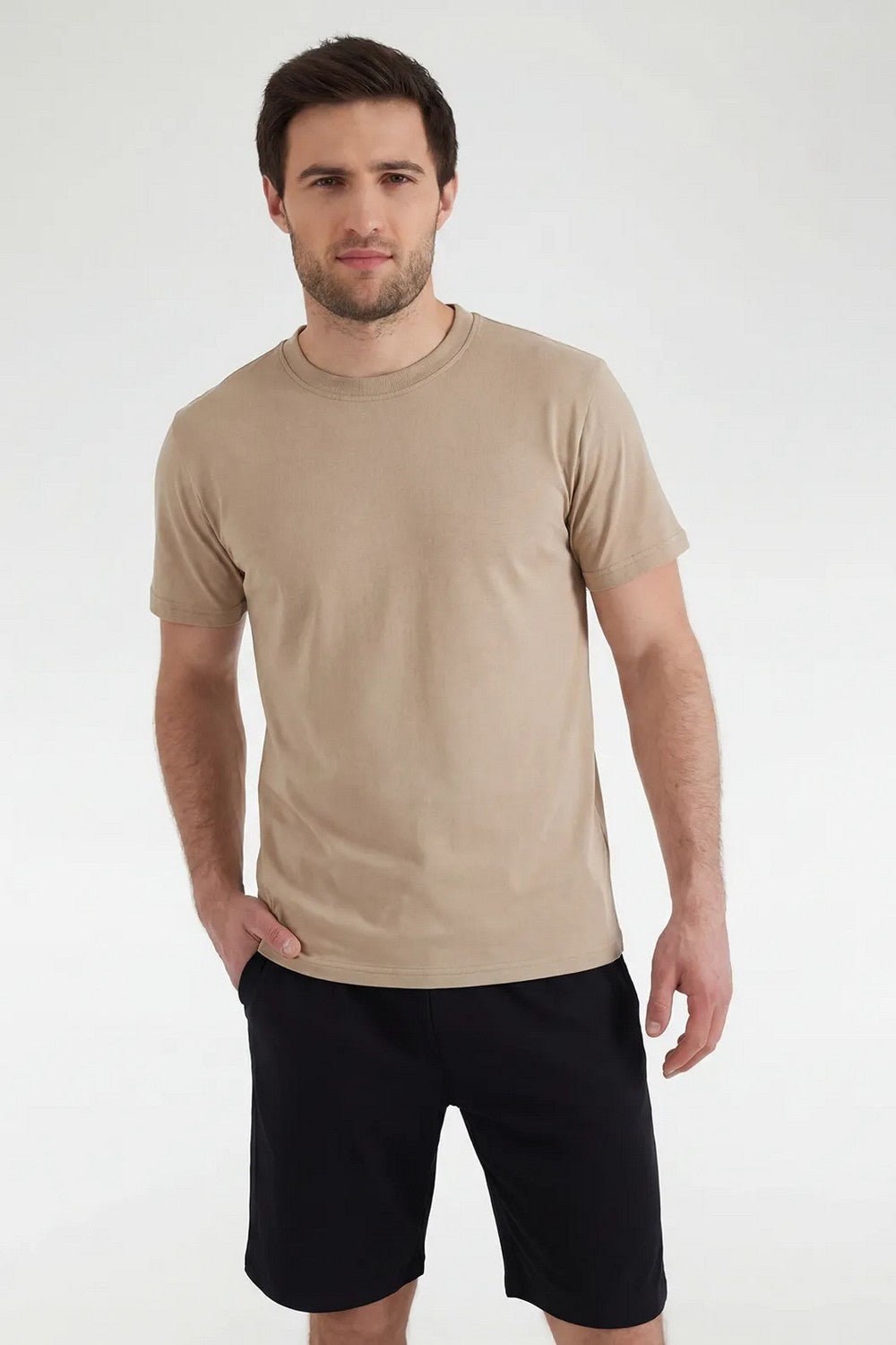Чоловічі бавовняні футболки MSK 20/05/01 beige Ellen