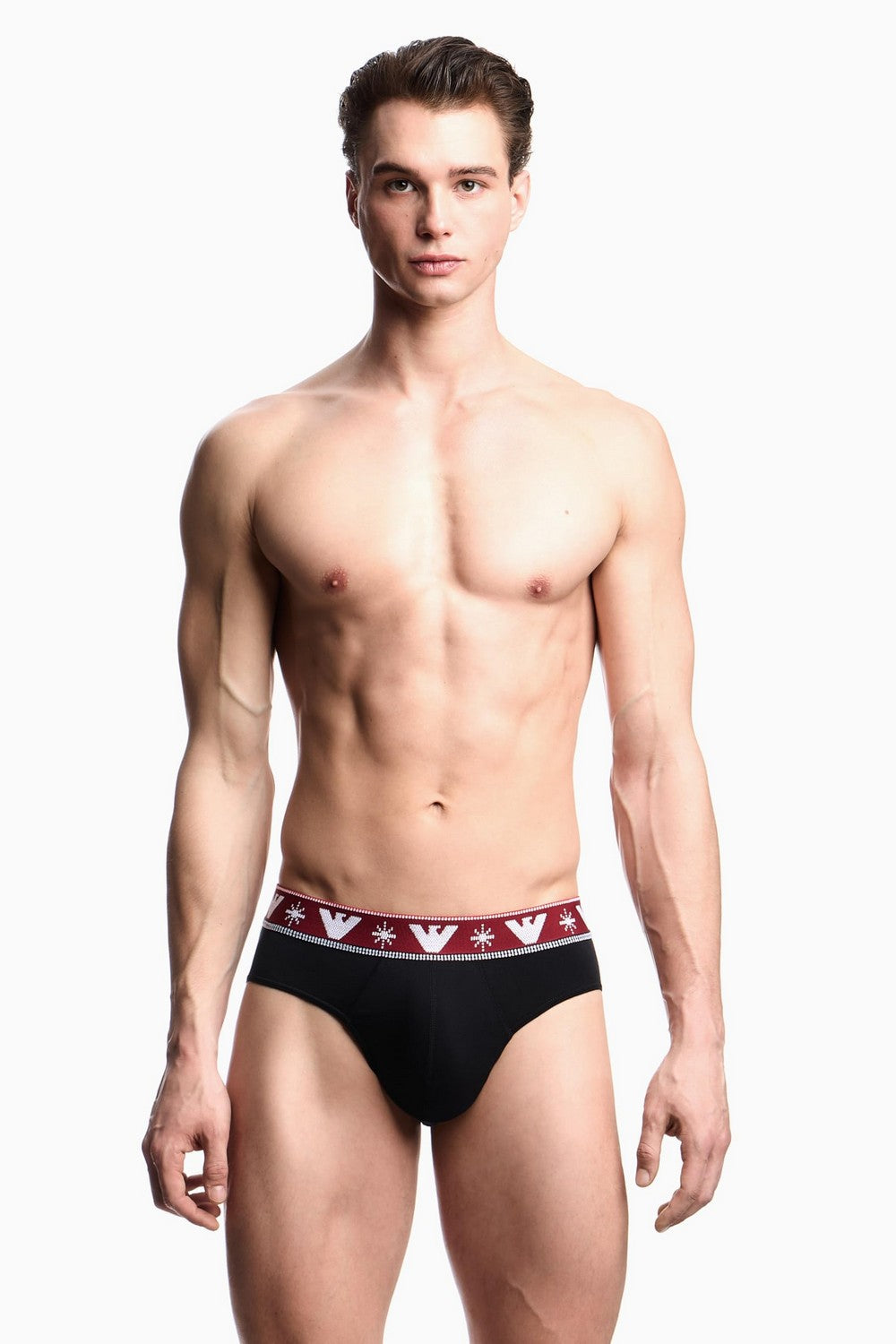 Чоловічі труси сліп 735407236 (2 шт.) black/bordo Emporio Armani