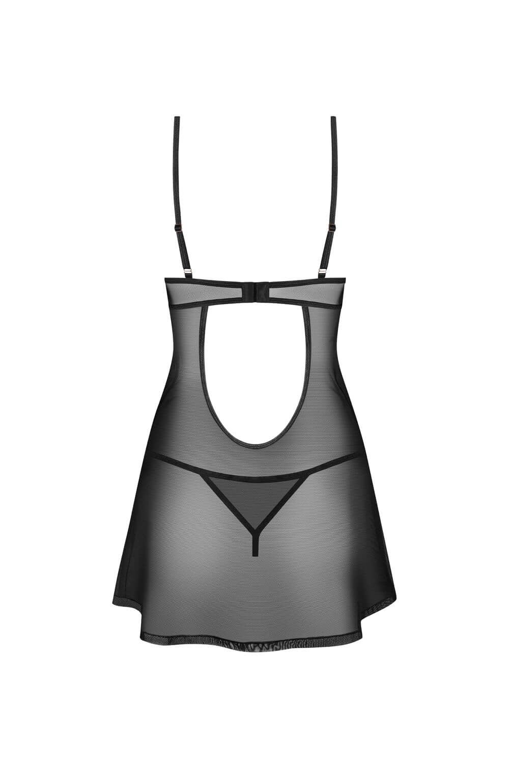 Короткая сорочка из микросетки Euridia black