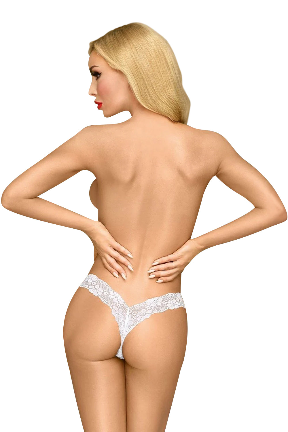 Кружевные трусики стринг Dangerous darling white