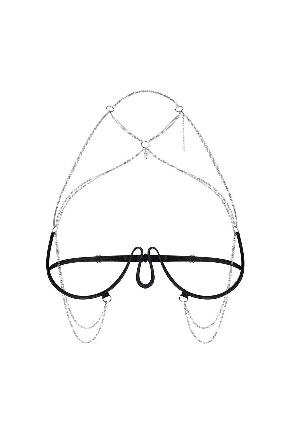 Портупея-ліф з ланцюжками Lustique black