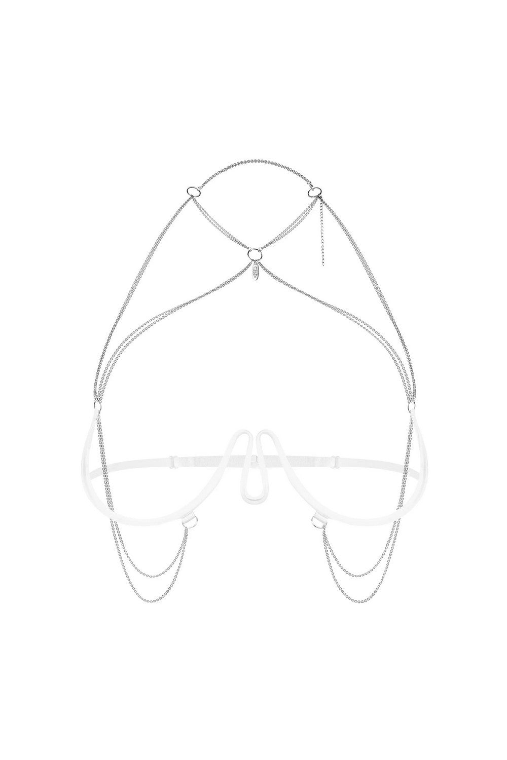 Портупея-ліф з ланцюжками Lustique white