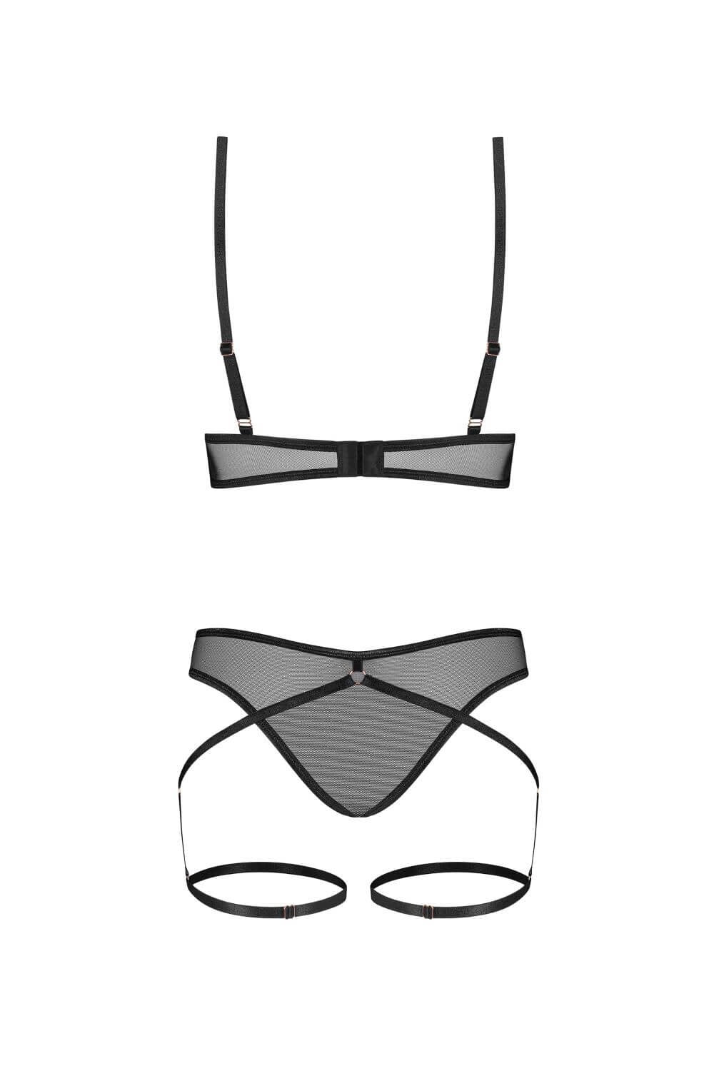 Комплект из микросетки с гартерами Euridia black