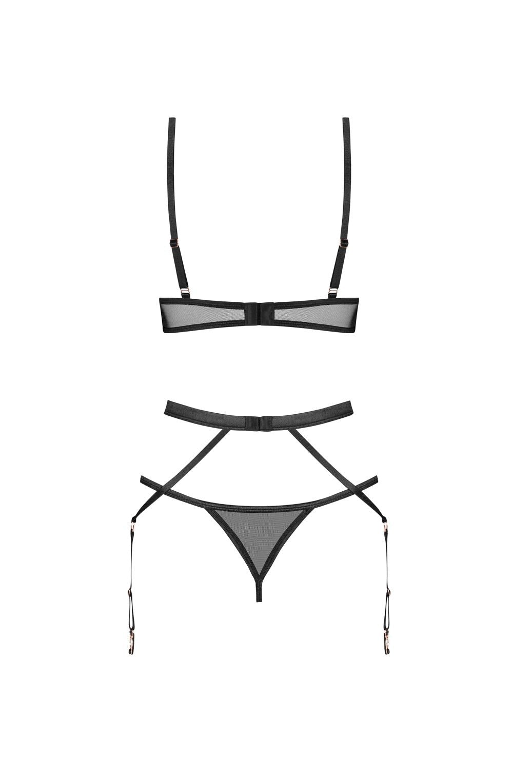 Комплект из микросетки с поясом Euridia black