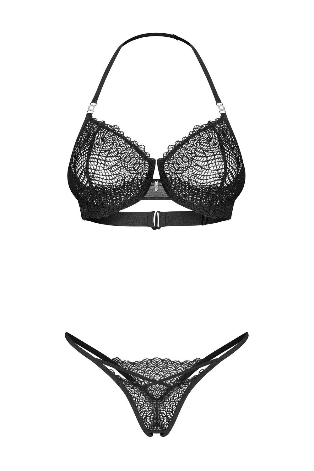 Комплект білизни з мережива Iliosa black