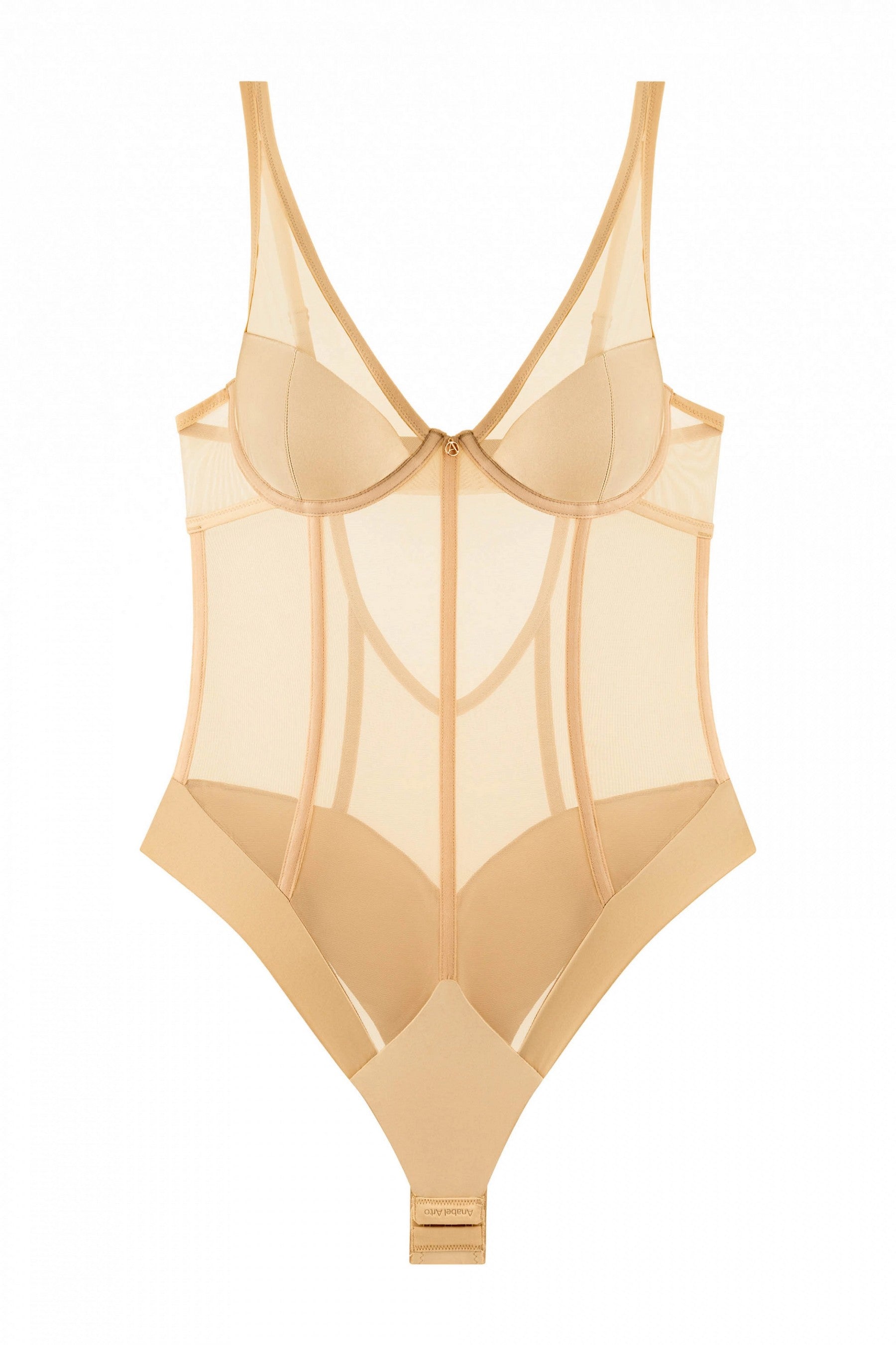 Боди с декоративными швами 8172-157 beige