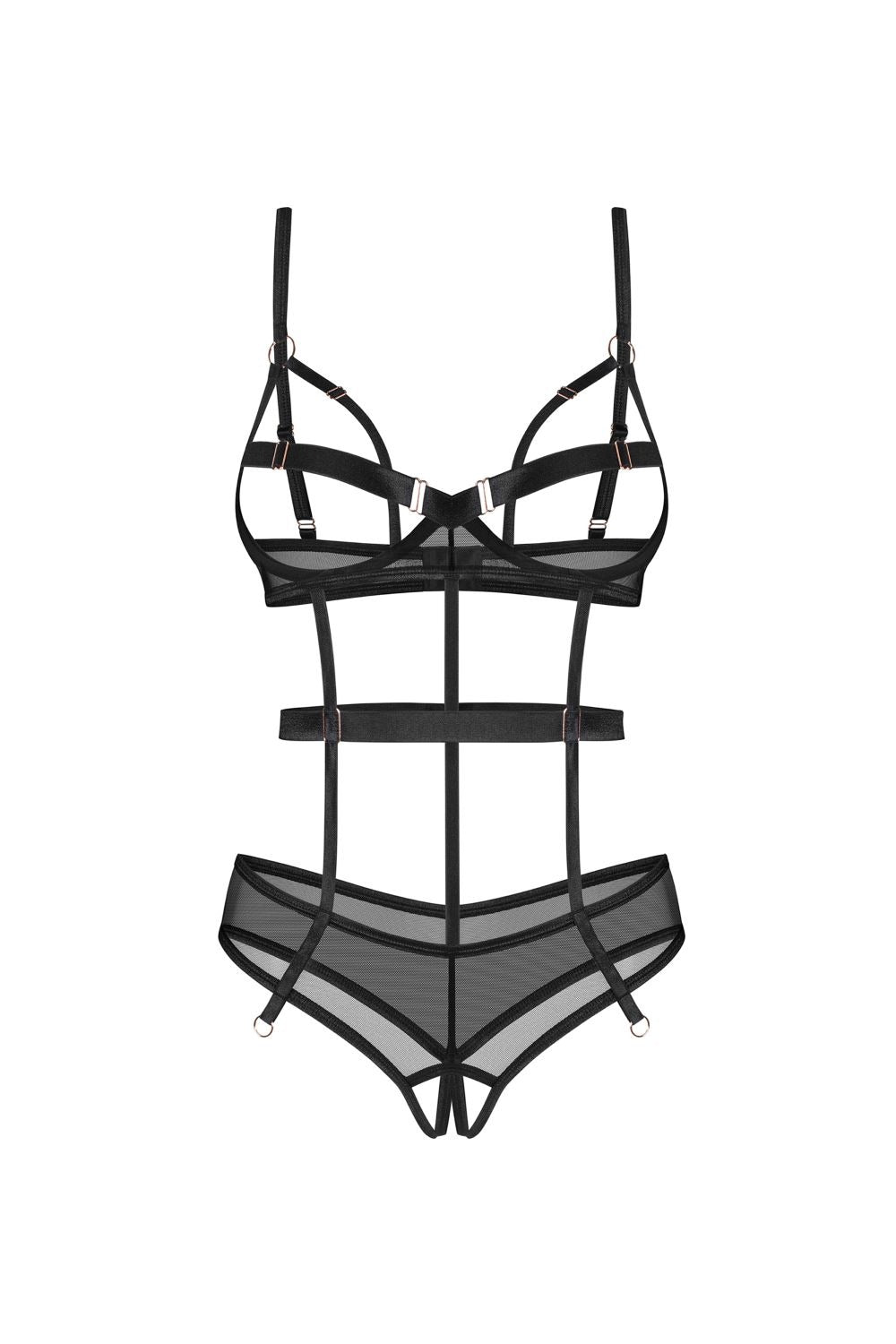 Боди с открытой грудью Euridia black