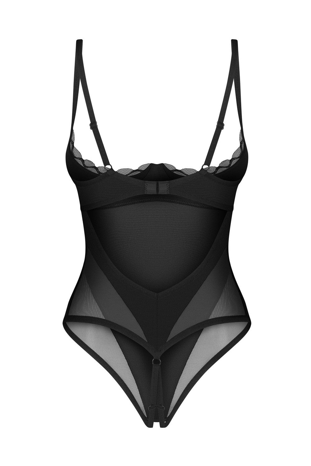 Боди с открытой грудью Stelisa black