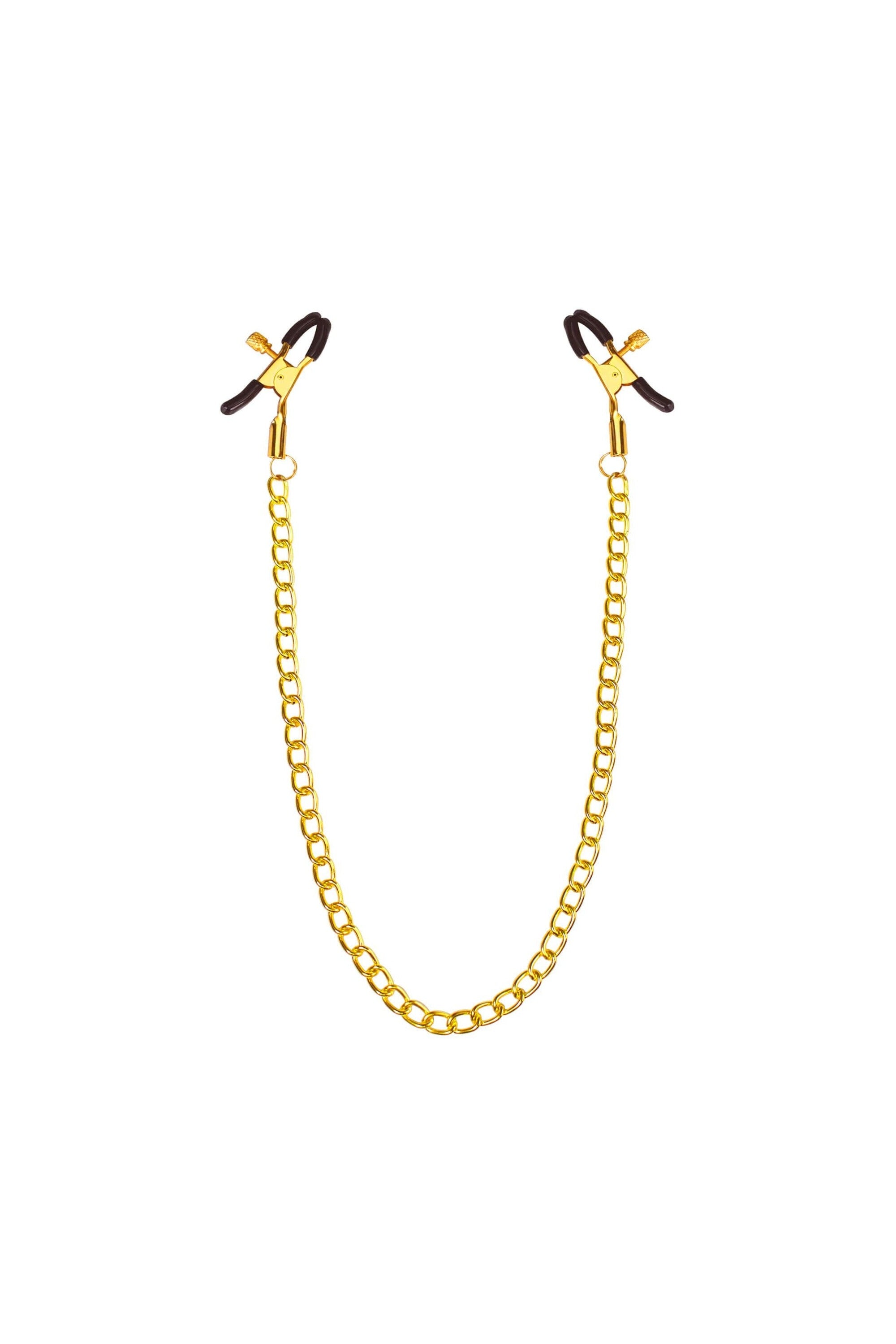 Зажимы для груди с цепочкой Nipple clamps Classic gold/black