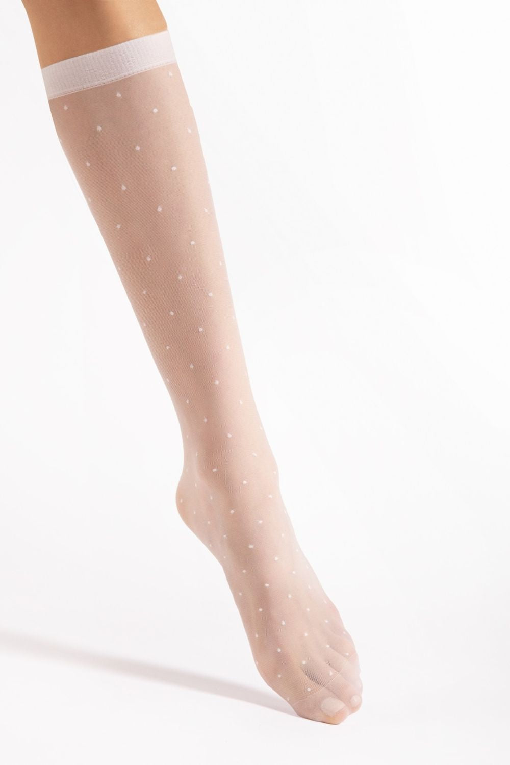 Матовые гольфы в горошек Quebec G2145