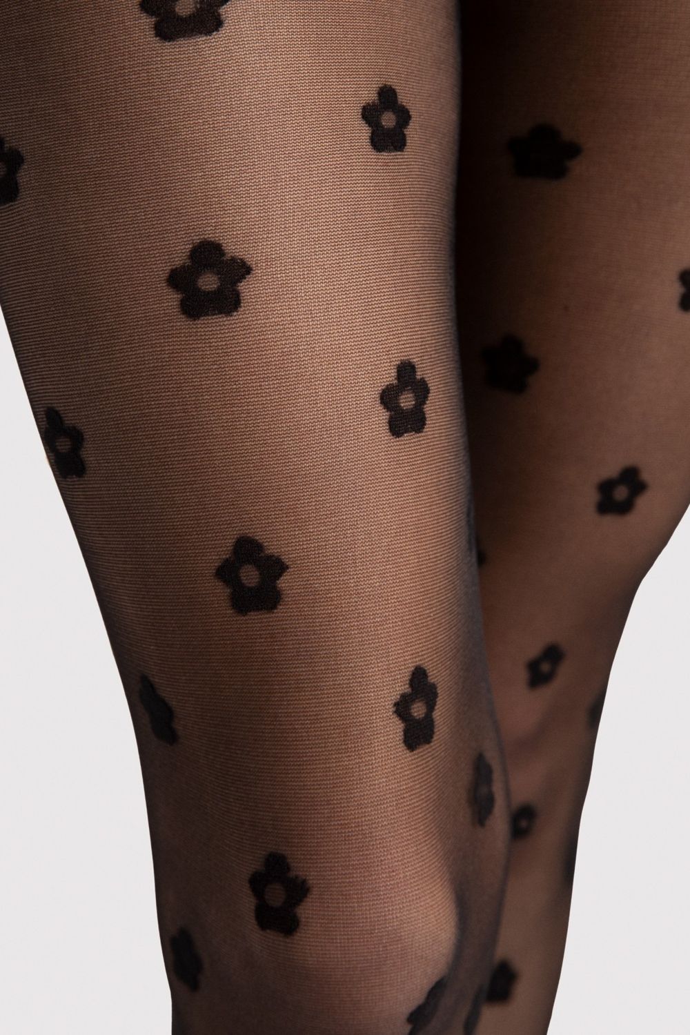 Матовые колготки с цветочным принтом Spring G6105