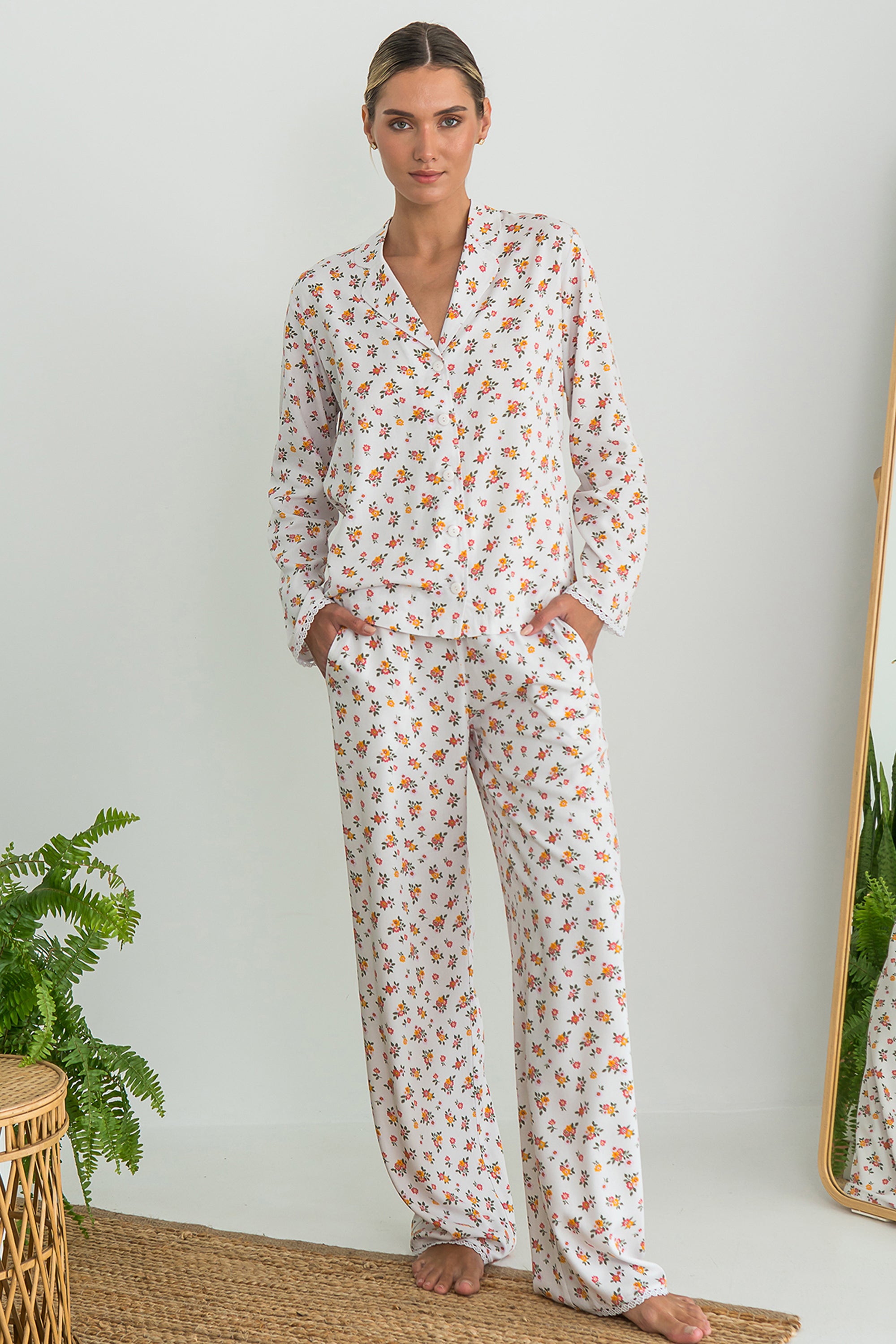 Пижама из штапеля с принтом Beauty VS0075-02-69