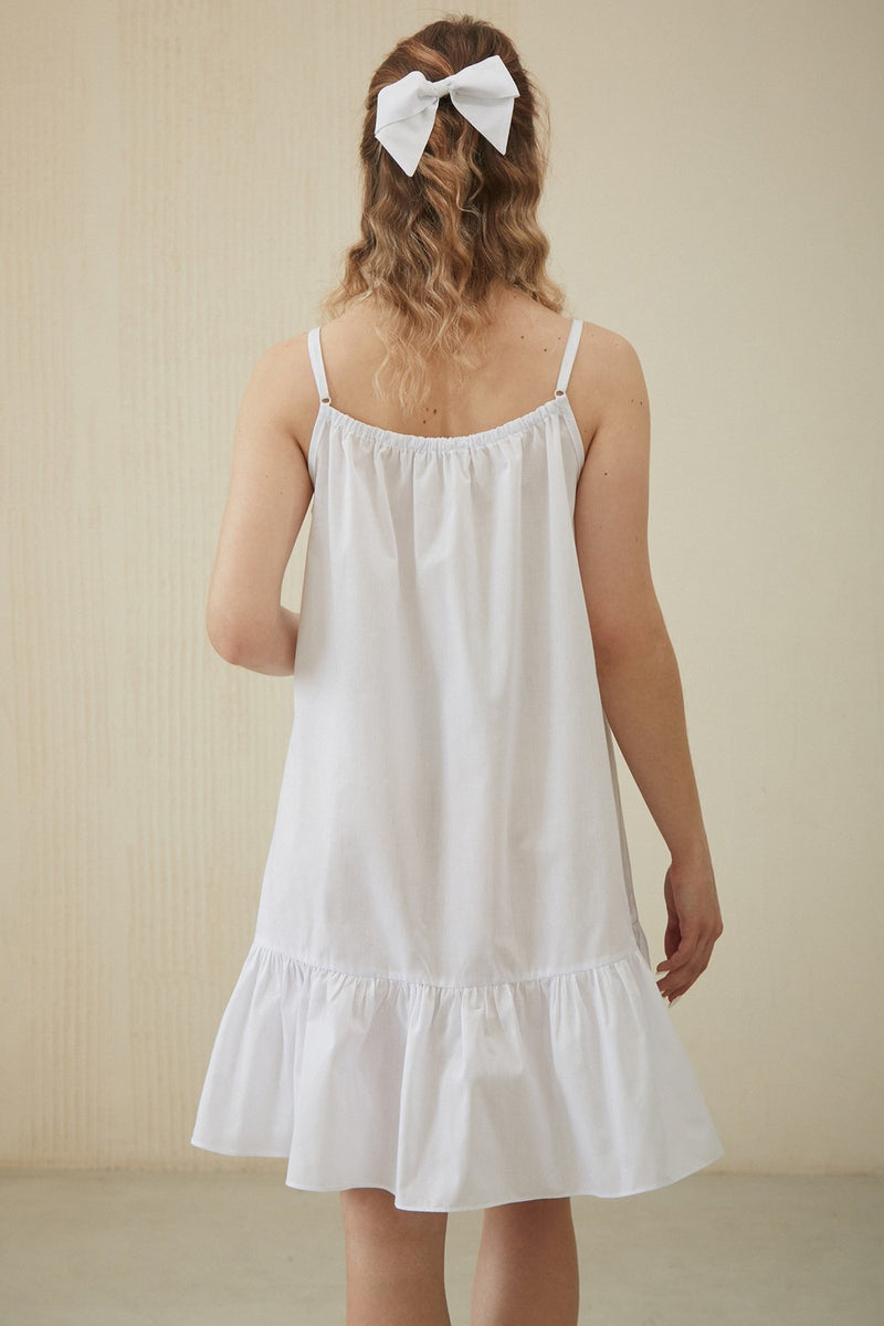 Бавовняна сорочка з мереживом Brigitte HL0065-02-20 white