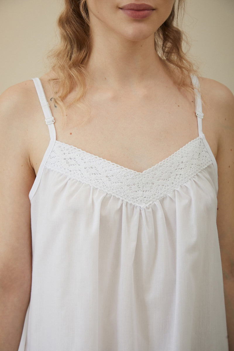Бавовняна сорочка з мереживом Brigitte HL0065-02-20 white