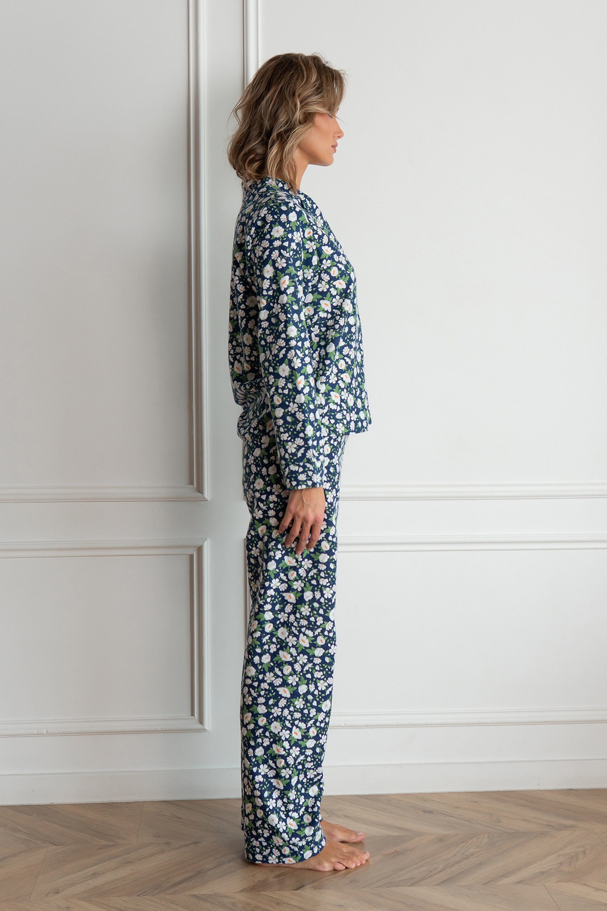 Фланелевая пижама с цветами Chamomile FL0057-53-69