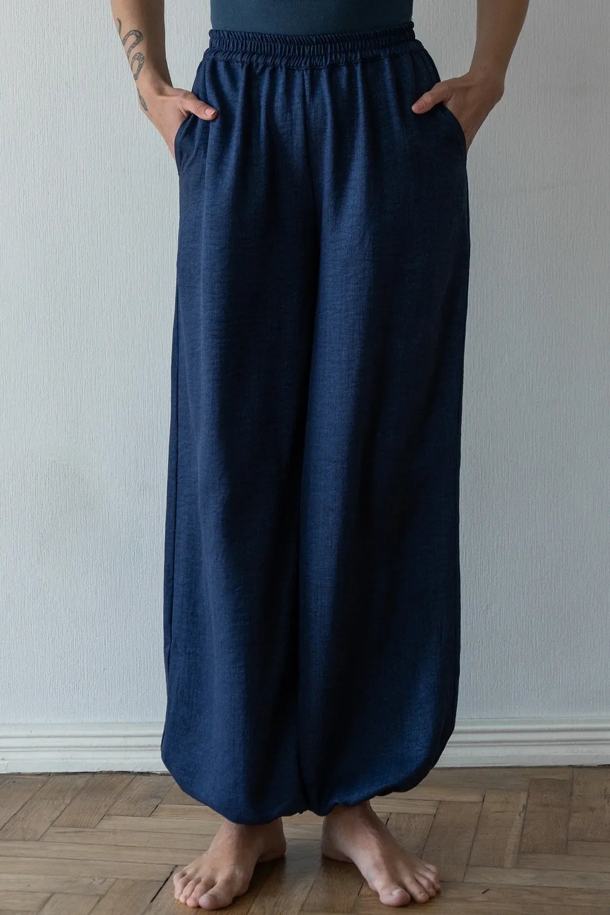 Лляні штани з кишенями Denim LN0092-13-09