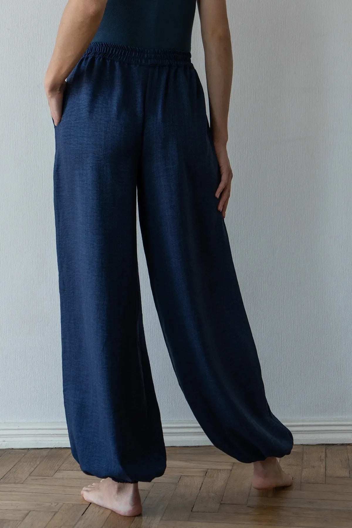 Лляні штани з кишенями Denim LN0092-13-09