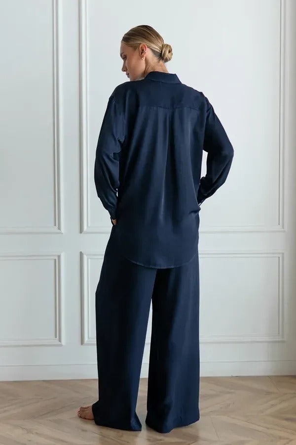 Шелковая пижама на пуговицах Dove SL0088-14-69