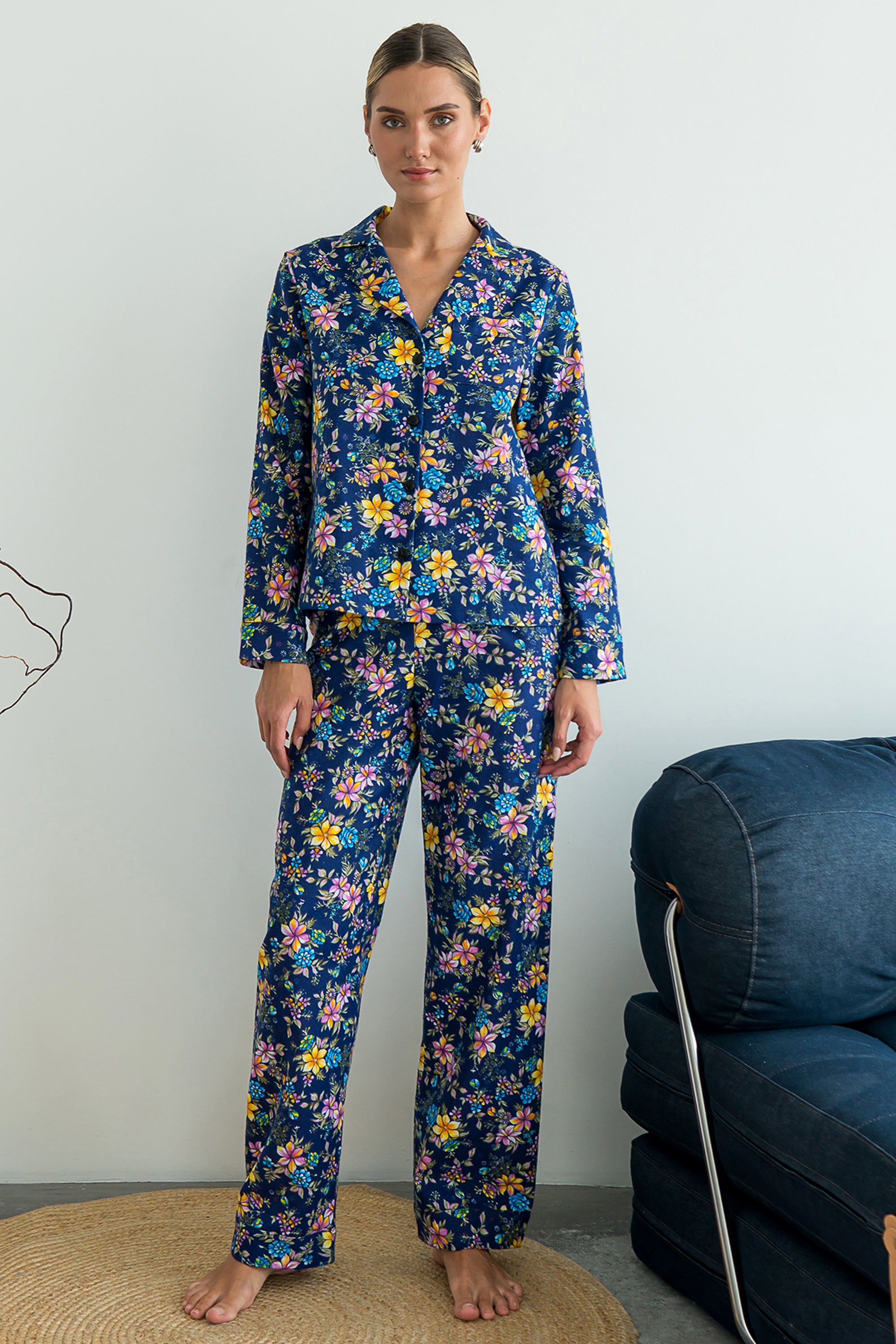 Фланелевая пижама Ester FL0057-22-69 blue