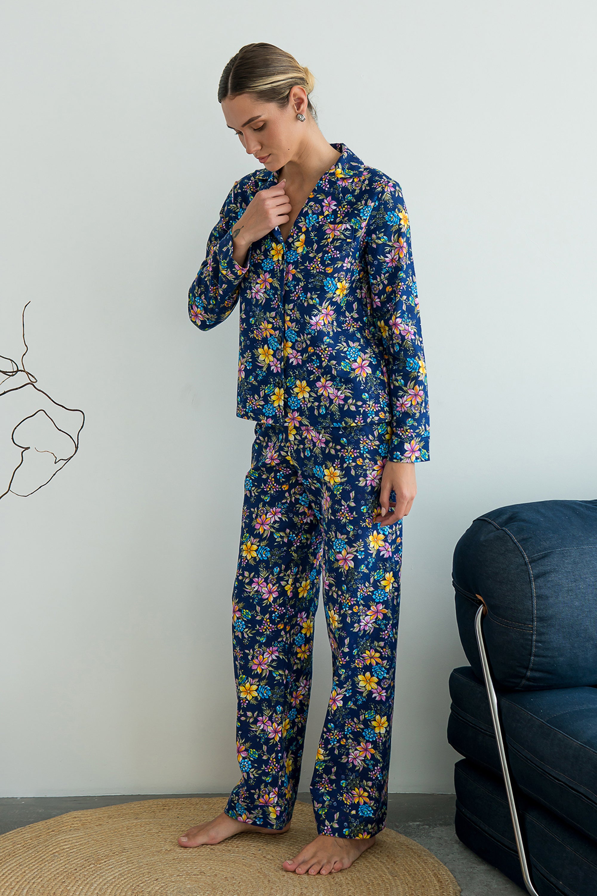 Фланелевая пижама Ester FL0057-22-69 blue