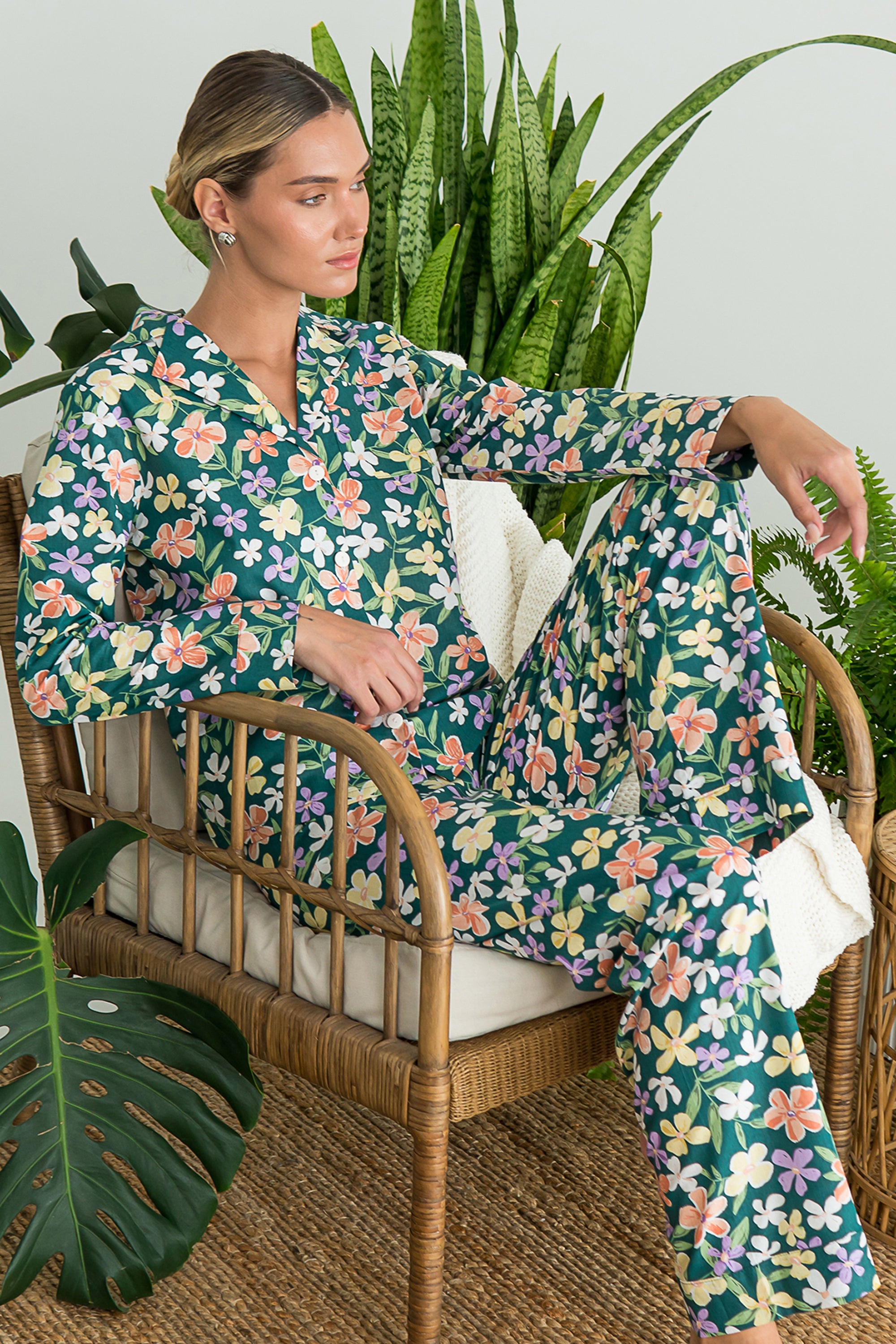 Хлопковая пижама с принтом Florance HL0057-63-69