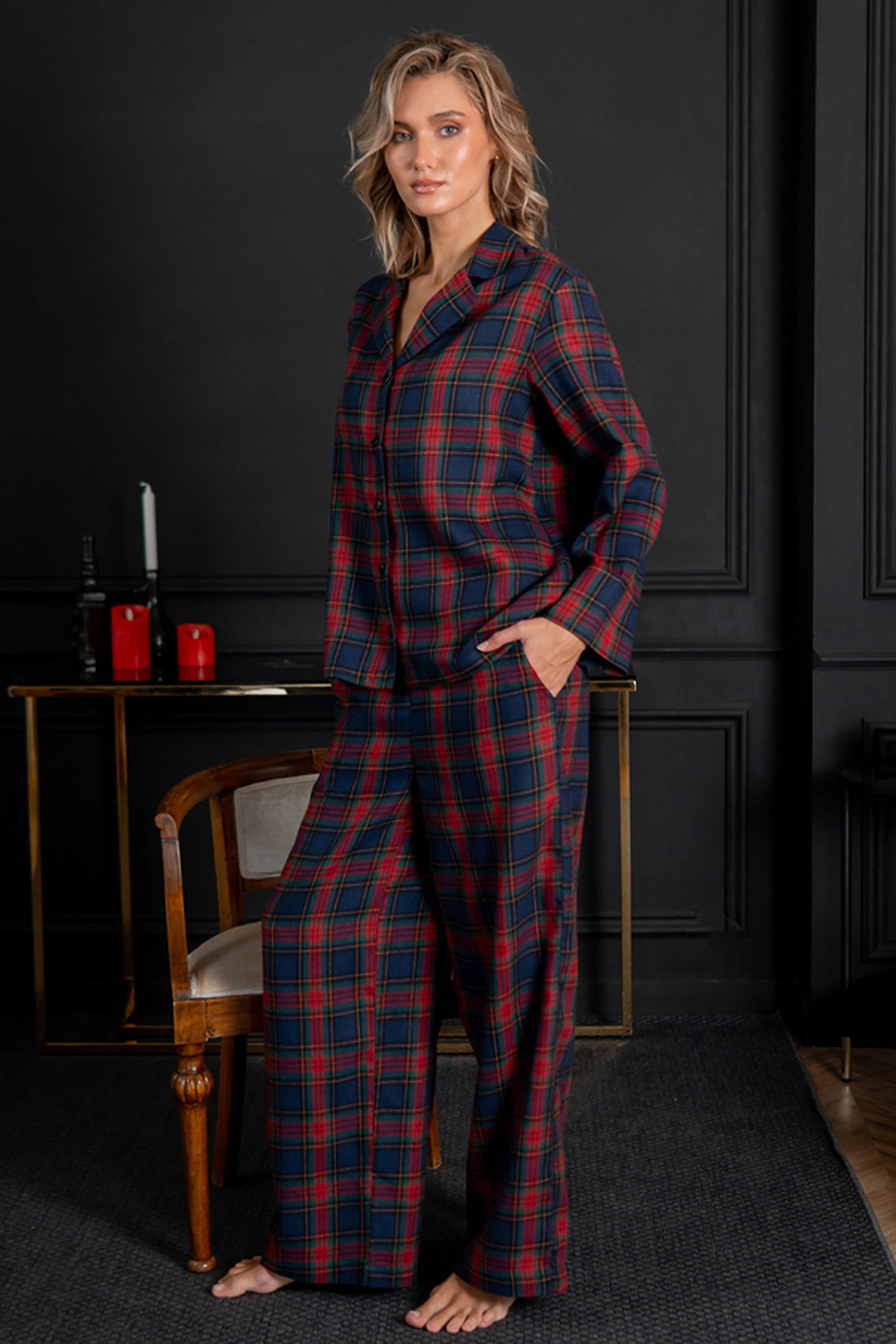 Фланелевая пижама с брюками Gift FL0073-40-69