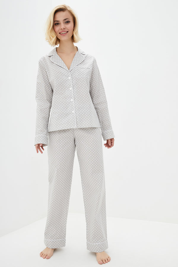 Хлопковая пижама с брюками Grey Flakes HL0010-56-69