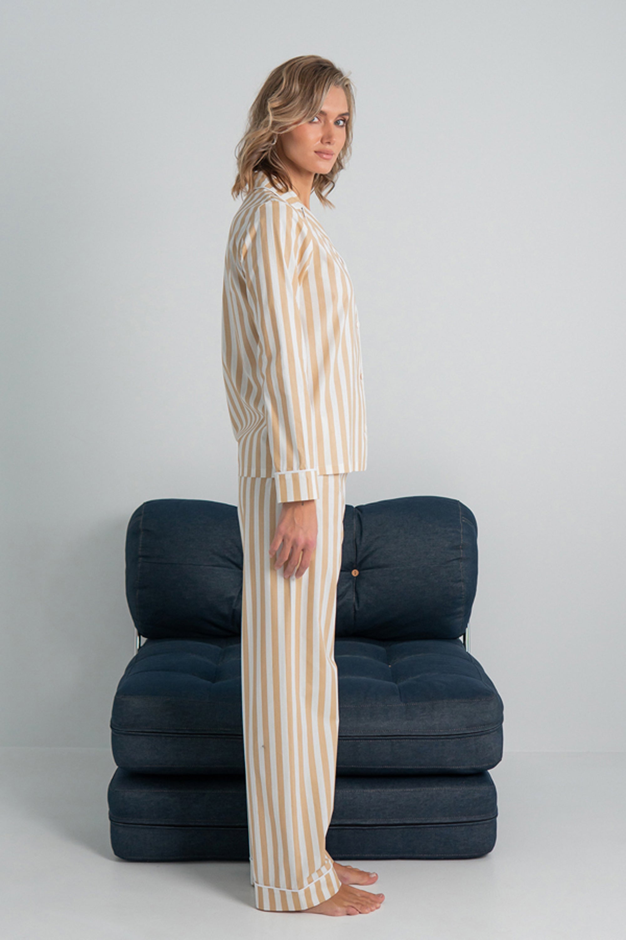 Бавовняна піжама зі штанами Lines HL0010-69-69