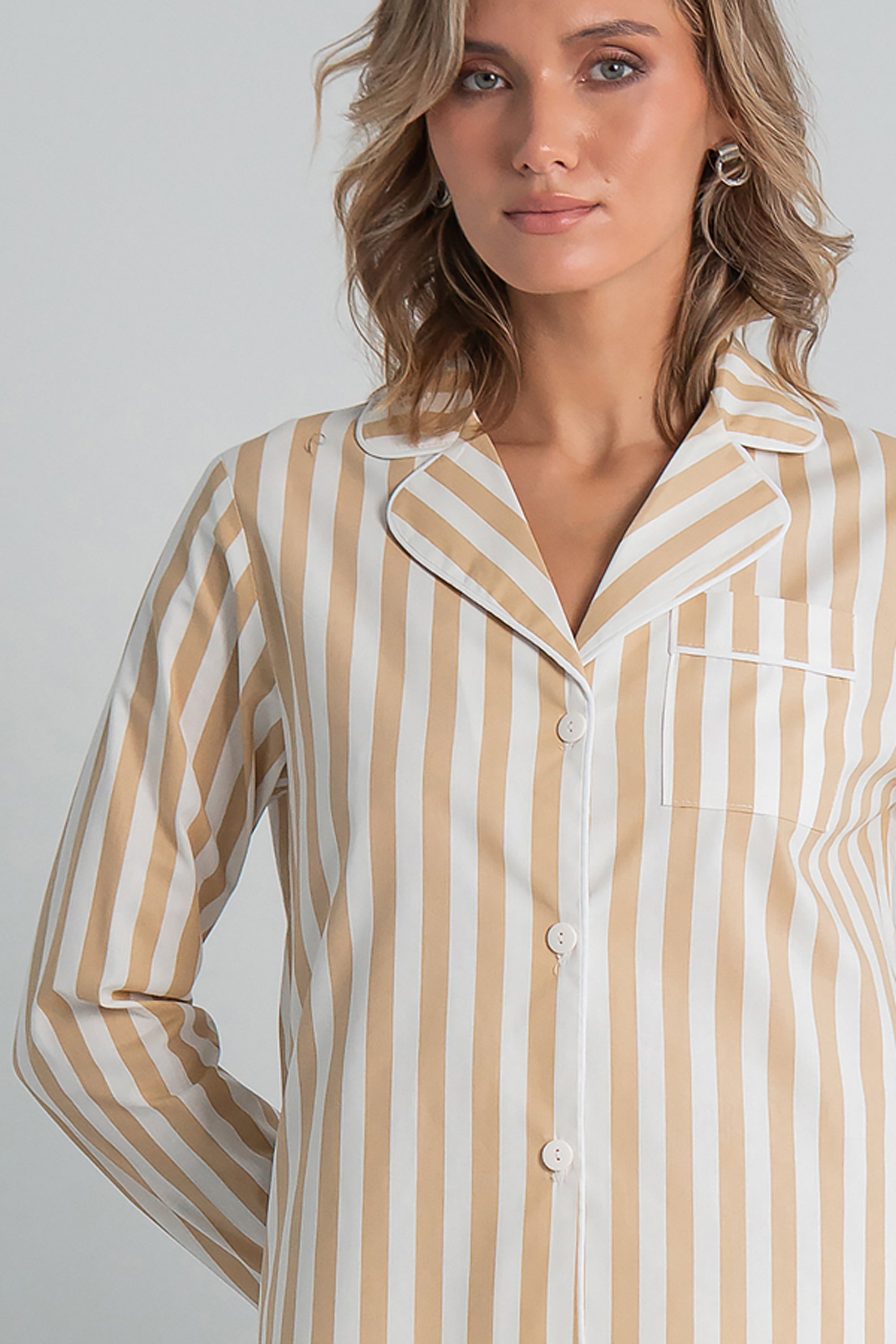 Бавовняна піжама зі штанами Lines HL0010-69-69