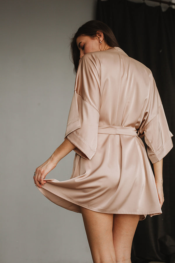 Шелковый халат-кимоно с поясом Nude SH0006-01-04