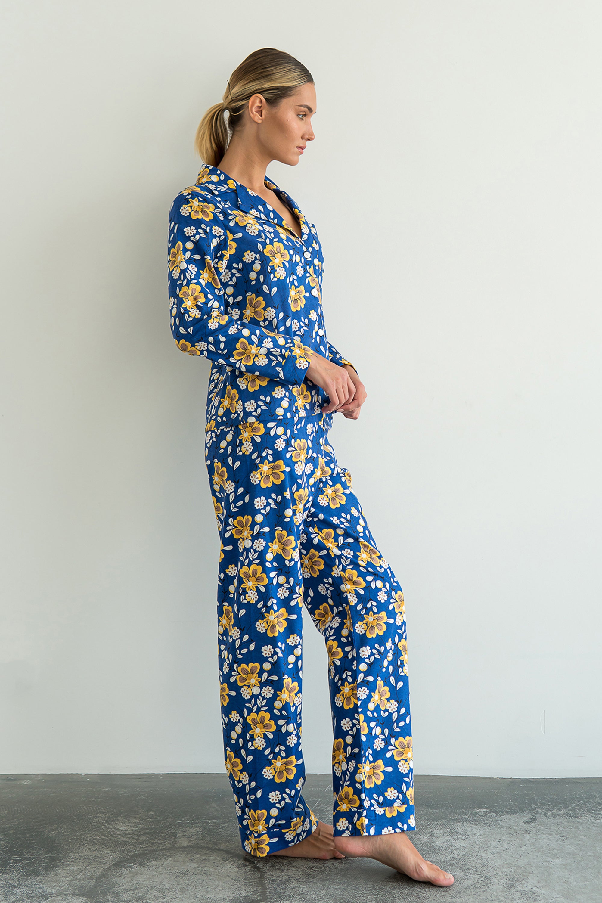 Фланелевая пижама с цветами Romano FL0057-71-69